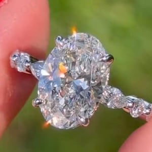 2ct Oval Cut Moissanite Verlobungsring Marquise Moissanite Diamant Band 14k Solid Gold Ehering für Frauen Jubiläumsring Versprechensring