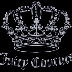 Iron On - Crown Sparkling Diamonte Rhinestone Iron on Ready-Made Transfer Customise Fashion