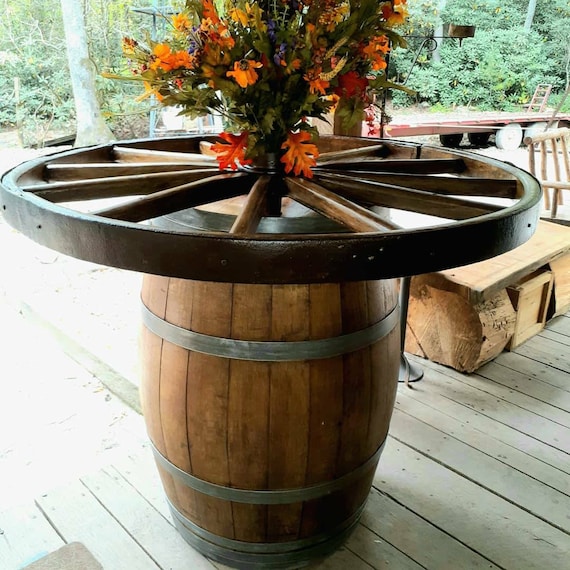 Wagon Wheel Whiskey Barrel Home Decor - Whiskey Barrel Home Decor Wagon Wheel Whiskey Barrel Home Decor - Whiskey Barrel Home Decor