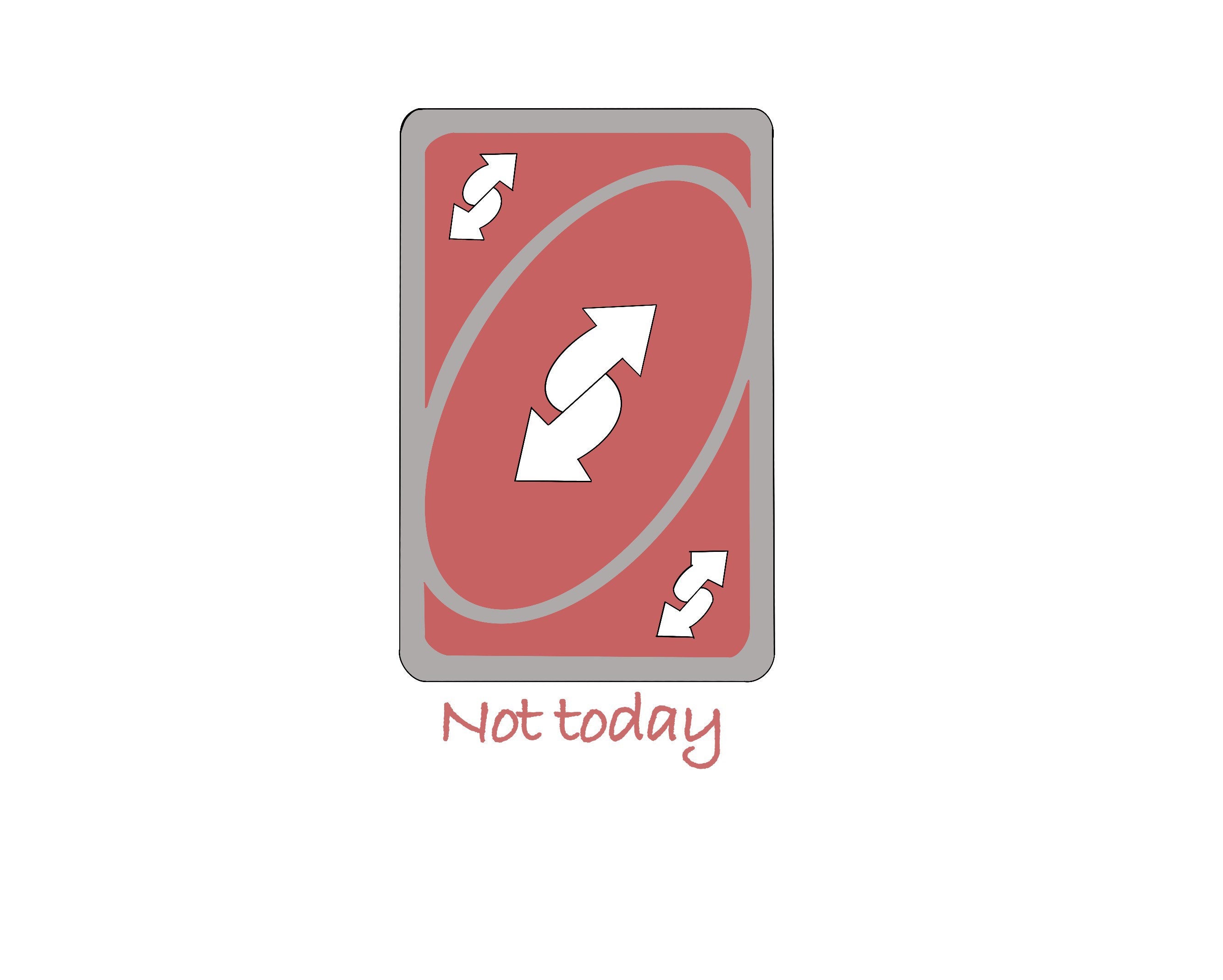 Uno Reverse Card Red | Sticker