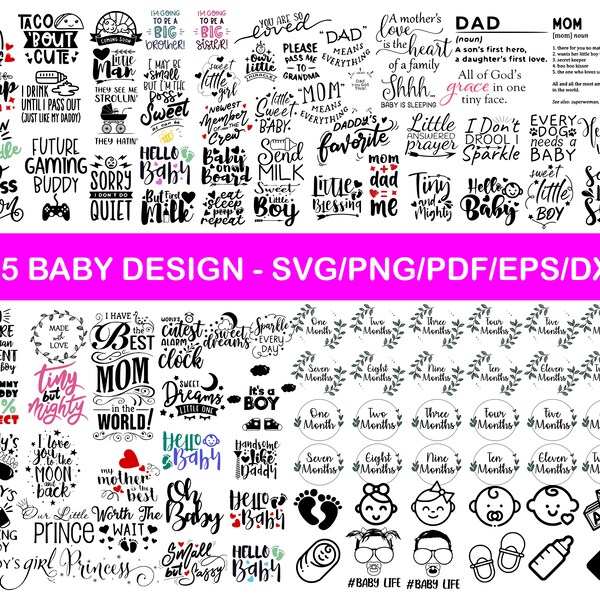 Baby Svg Bundle - Etsy