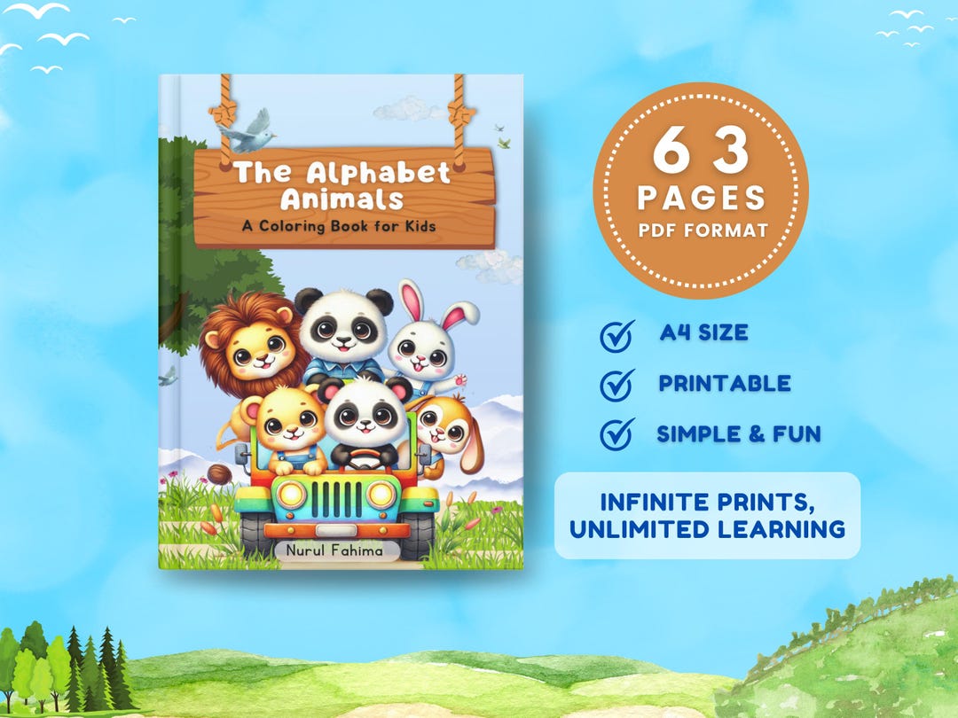 Printable Alphabet Animals Coloring Book for Kids – Fun and Educational ...