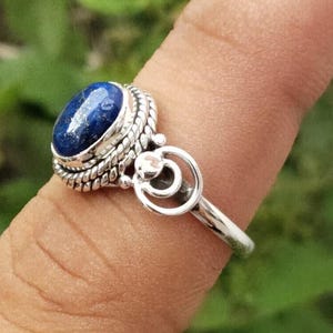 Lapis Lazuli Ring: Handmade 925 Sterling Silver Artisan Jewelry, Beautiful Ring, Pretty Ring, Gift Ring, Lapis Lazuli Jewelry, Wedding Gift