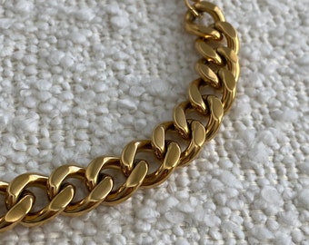[BEENTRILL]★CREATORS#1 BOLD CUBAN CHAIN BRACELET Elegant Bold Mirror Byzantine Link Chain Style Bracelet Real