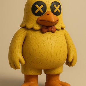 Zabawna figurka kurczaka do druku 3D – słodki rysunkowy ptak Plik OBJ do wystroju kawaii, prezentów DIY lub kolekcjonerskich plików OBJ