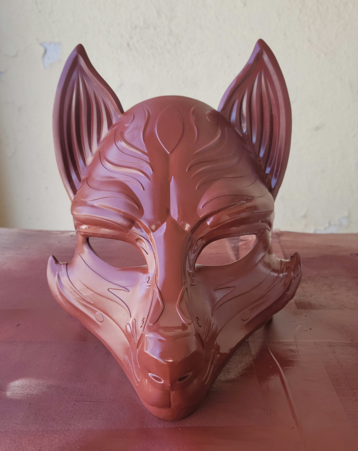 Kitsune Oni Mask Etsy