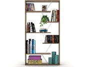 Wood Frame Etagere Open Back 6 Shelves Bookcase Industrial Bookshelf for Office and Living Rooms Modern Bookcases Large Bookshelf , 2022