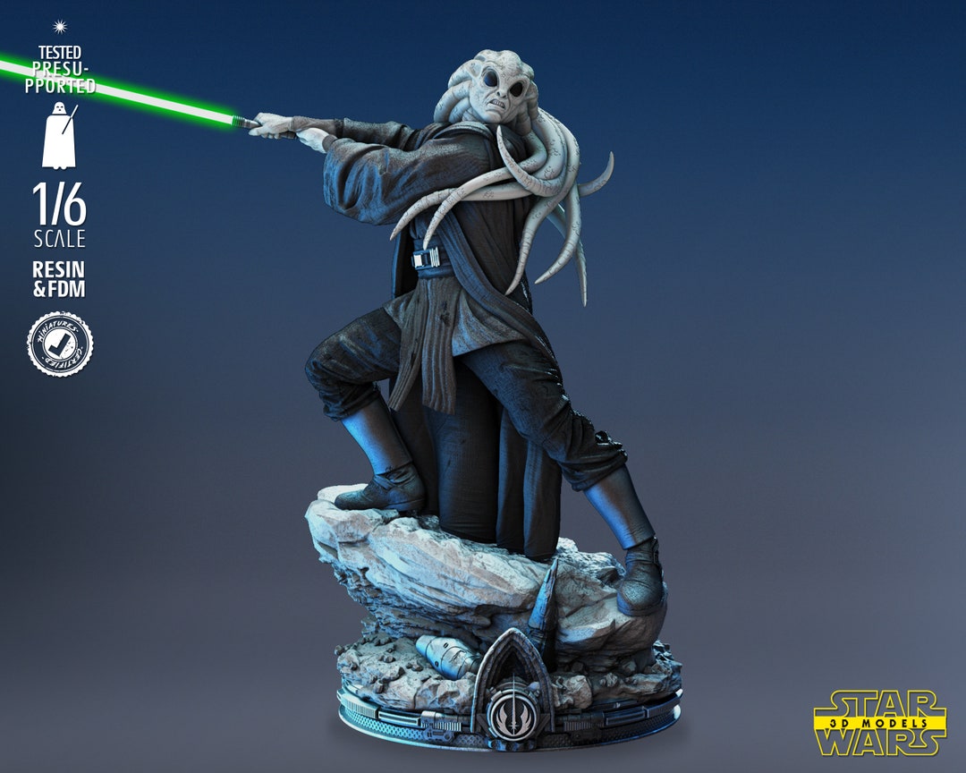 Kit Fisto Sculpture (fan Art) Star Wars - 1:6 or 112 Scale