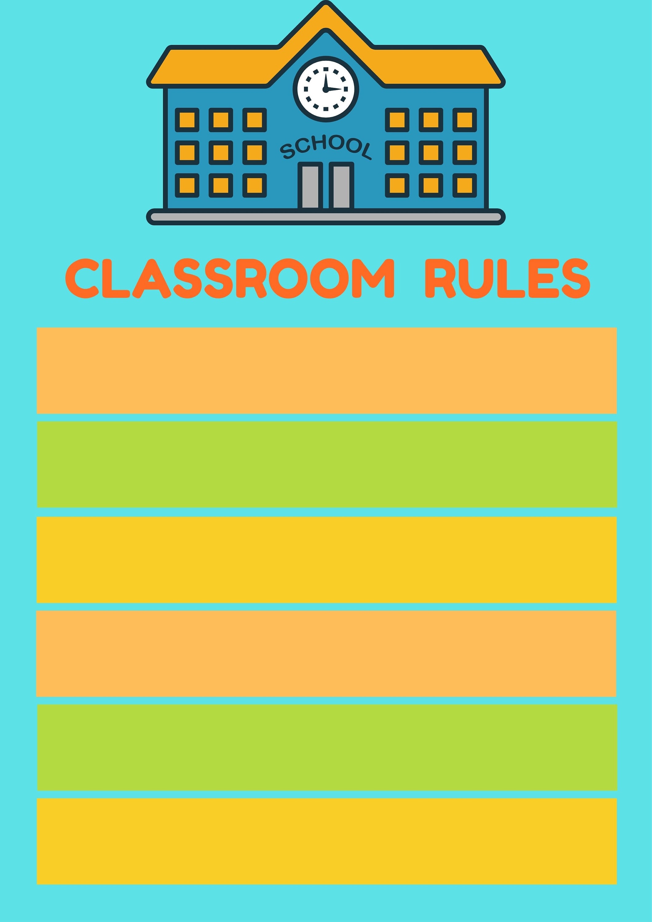 Classroom Rules Printable Classroom Chart Classroom Poster Instant Classroom Rules Printable Classroom Chart Classroom Poster Instant