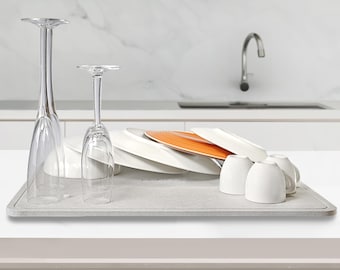 Tapis de séchage de la vaisselle en pierre | Coussin sec - Momo Lifestyle