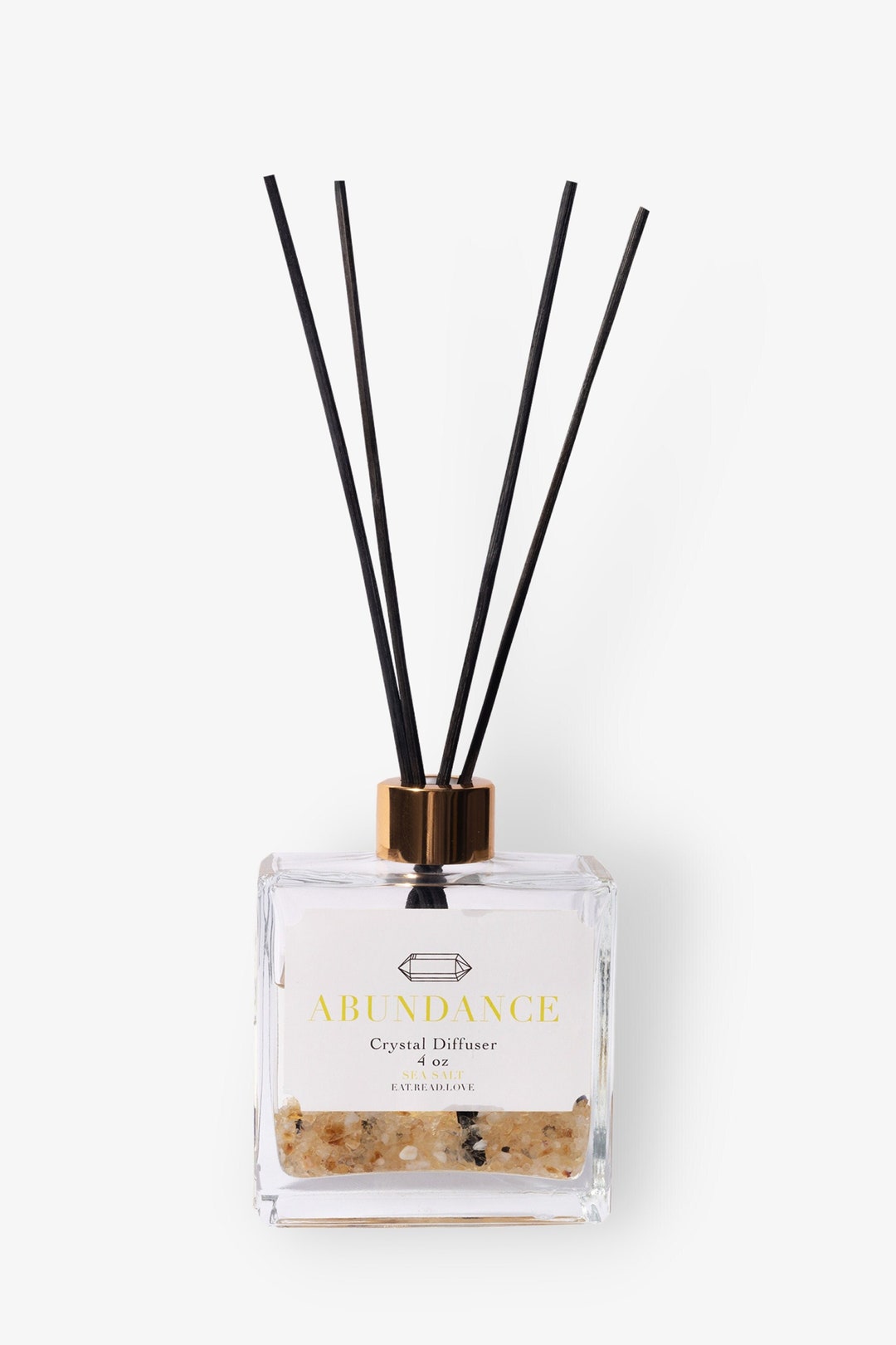 Crystal Diffuser Abundance Diffuser Citrine Sea Salt Etsy