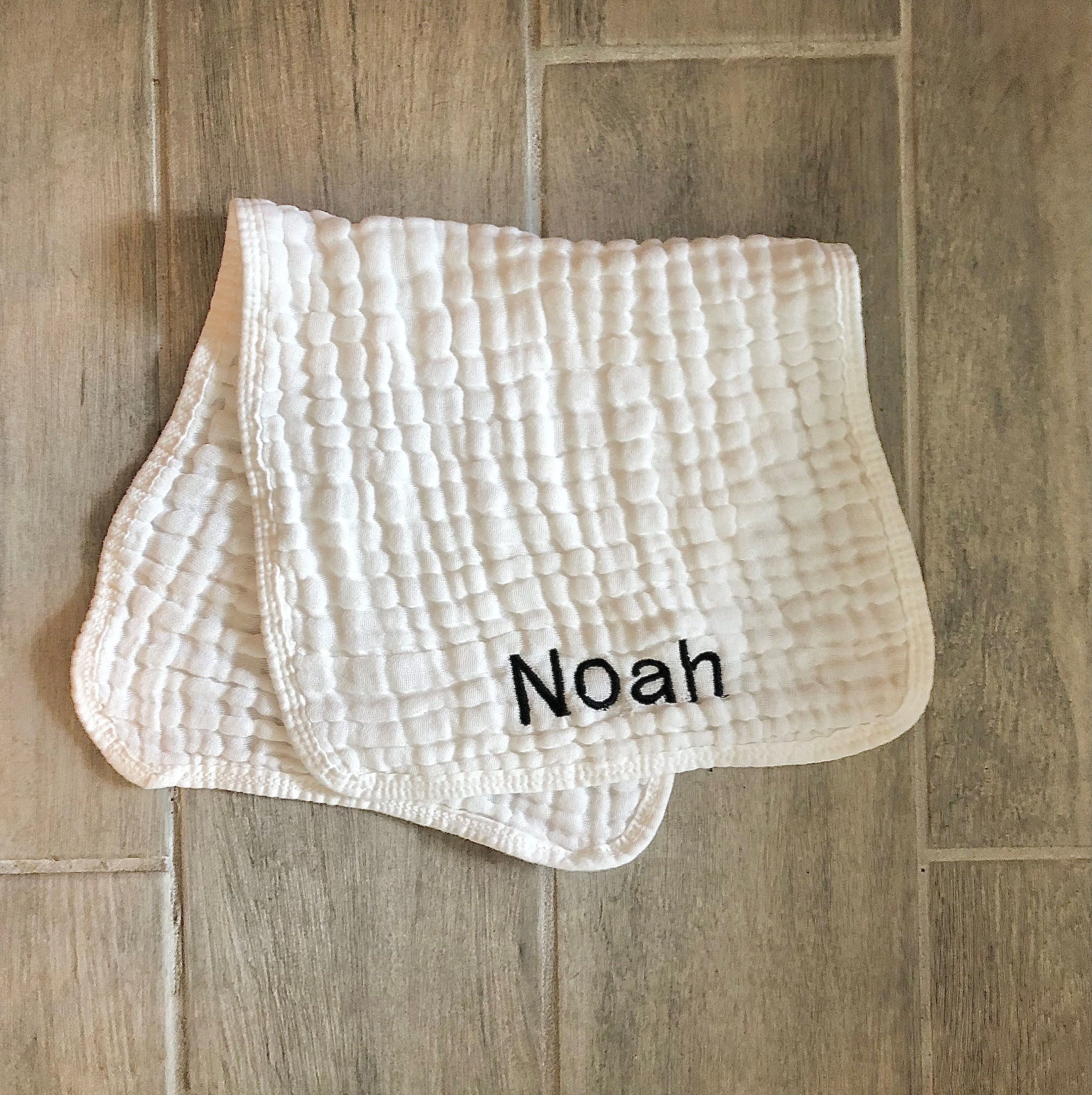 Personalized embroidered burp cloth Etsy