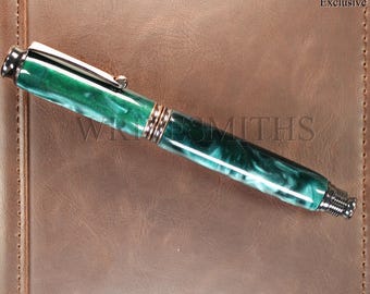 Handcrafted Fountain Pen, Virage Fountain Pen, Luxury Pen, Custom Pen, Refillable Pen, Copper Pen, Postable Fountain Pen