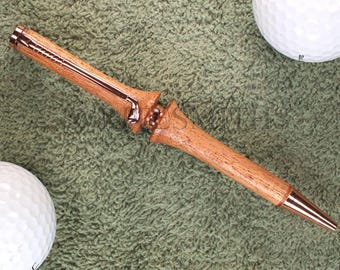 Handmade Mahogany Golf Pen - Refillable