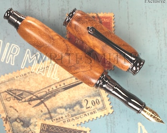 Handcrafted Teak Postable Fountain Pen