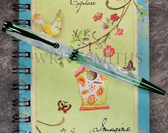 Custom turned green pen, Handmade Pen, Custom Pen, Luxury Pen, Refillable Pen, Cross Pen, Twist Pen, Ergonomic Pen, Ice Pen