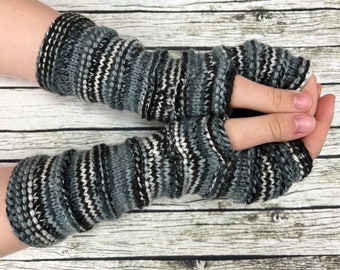 Wool Fingerless gloves, Arm warmers, Womens Long Fingerless Mittens, Wrist warmers, Hand warmers