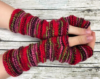 Wool Fingerless gloves, Arm warmers, Womens Long Fingerless Mittens, Wrist warmers, Hand warmers