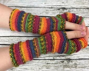 Wool Fingerless gloves, Arm warmers, Womens Long Fingerless Mittens, Wrist warmers, Hand warmers