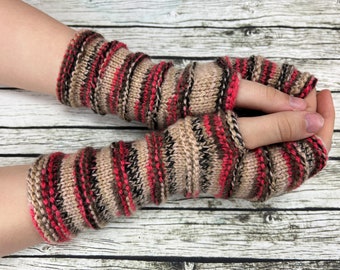 Wool Fingerless gloves, Arm warmers, Womens Long Fingerless Mittens, Wrist warmers, Hand warmers