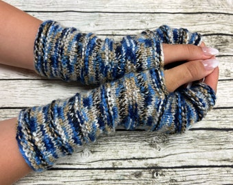 Wool Fingerless gloves, Arm warmers, Womens Long Fingerless Mittens, Wrist warmers, Hand warmers