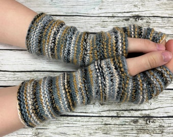 Wool Fingerless gloves, Arm warmers, Womens Long Fingerless Mittens, Wrist warmers, Hand warmers