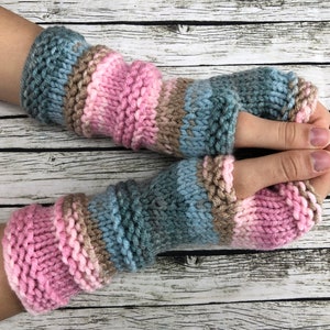 Fingerless gloves - Arm warmers - Womens Fingerless - Chunky Gloves - Wrist warmers - Hand warmers |