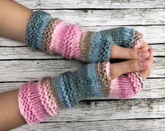 Fingerless gloves - Arm warmers - Womens Fingerless - Chunky Gloves - Wrist warmers - Hand warmers |