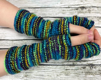 Wool Fingerless gloves, Arm warmers, Womens Long Fingerless Mittens, Wrist warmers, Hand warmers