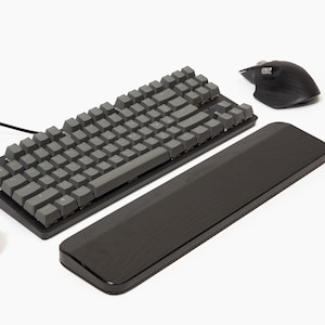 Wooden wrist rest, keyboard wrist rest - gamer gifts, mechanical keyboard support  pad, work from home, desk accessories, home office decor