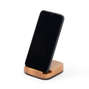 Soporte para teléfono móvil, soporte de madera para teléfono móvil, soporte para iPhone, soporte de escritorio para iPhone, soporte para teléfono de escritorio de oficina, soporte para teléfono, reposapiés para teléfono, soporte para teléfono @EU