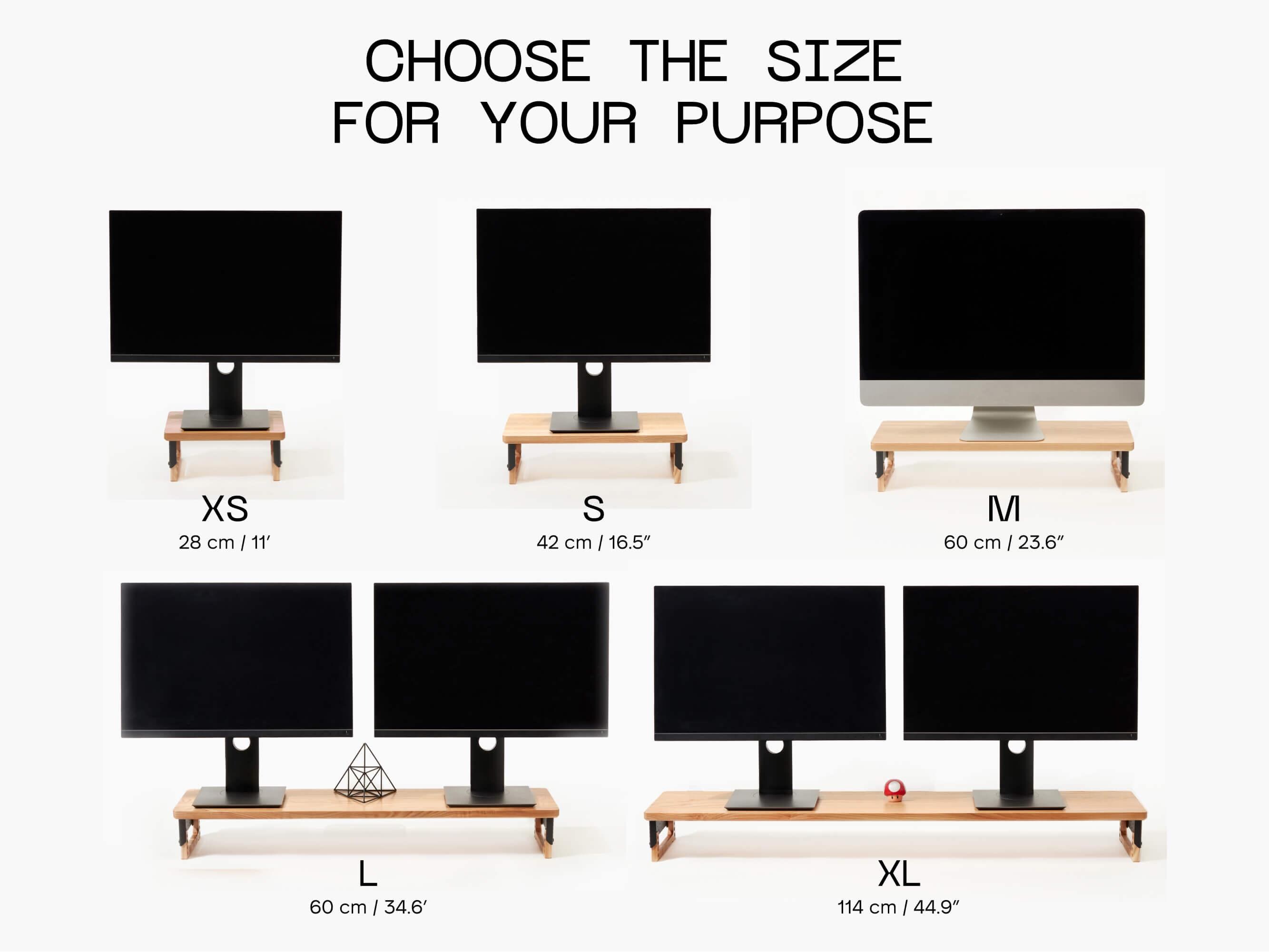 Wood Desk Riser Stand, Wooden Monitor Stand, Ergonomic PC Shelf ...