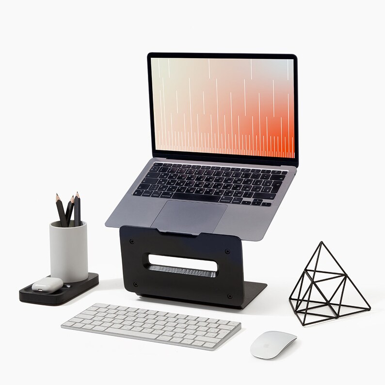 Wood Laptop Stand MacBook Pro Stand Vertical Laptop Riser Etsy