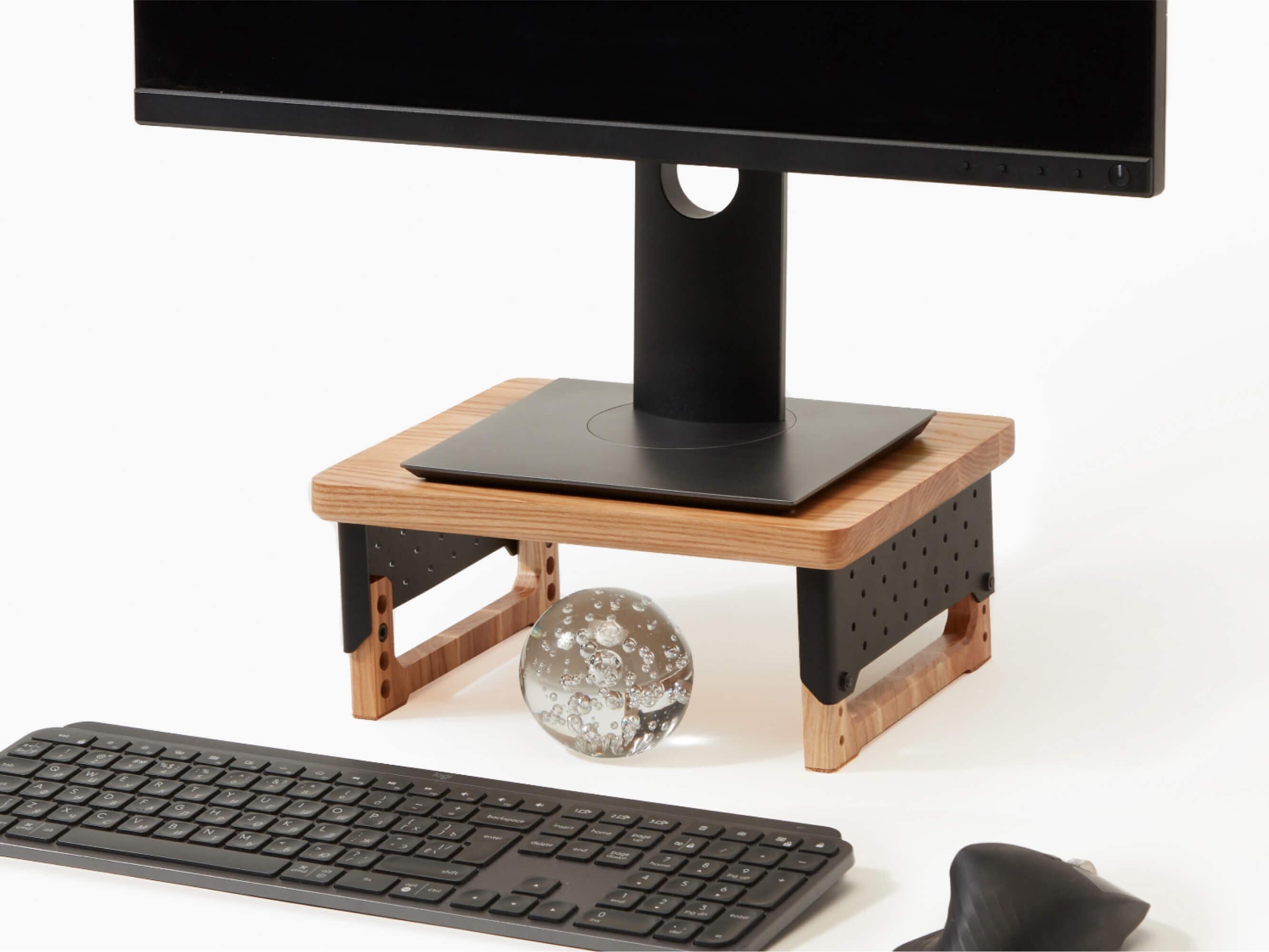 Wood Desk Riser Stand, Wooden Monitor Stand, Ergonomic PC Shelf ...