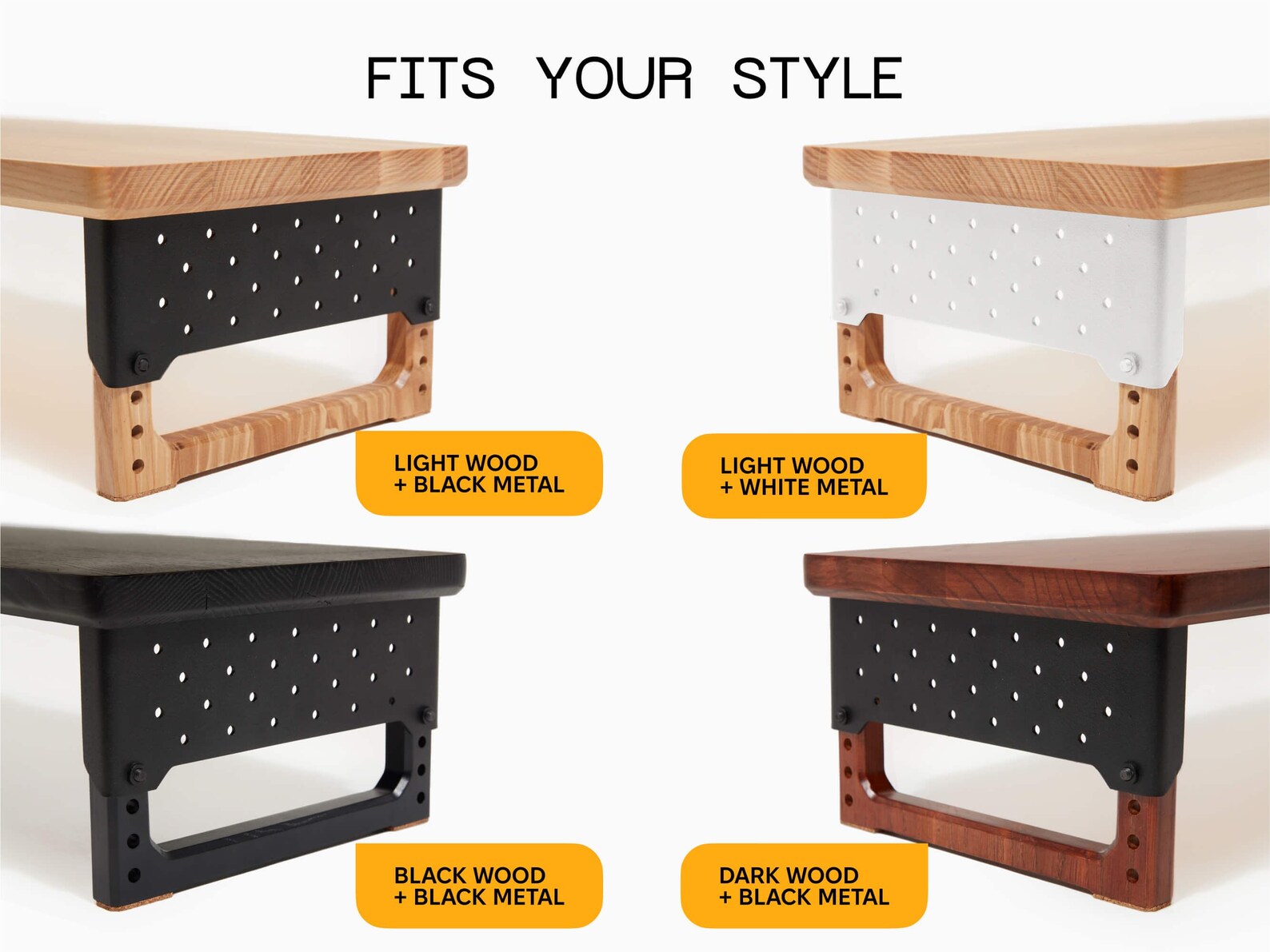 Wood Desk Riser Stand, Wooden Monitor Stand, Ergonomic PC Shelf ...