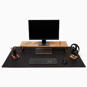 Große Leder Schreibtischmatte - Premium Schreibtisch Mousepad für Home Office & Gaming | Stilvolle, langlebige Schreibtischunterlage für die Arbeit von zu Hause aus eingerichtet