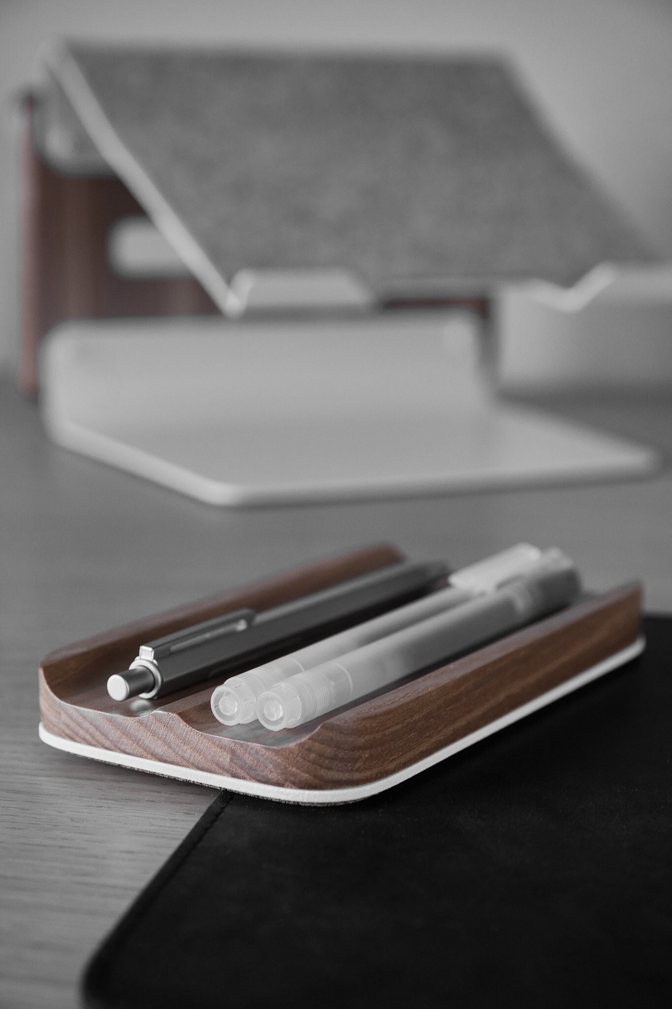 Beechwood Pen Tray, Wood Pencil Holder for Desk, Key Tray, Wooden Desk  Organizer, Office Desktop Accessories, Work From Home, New Job Gift 