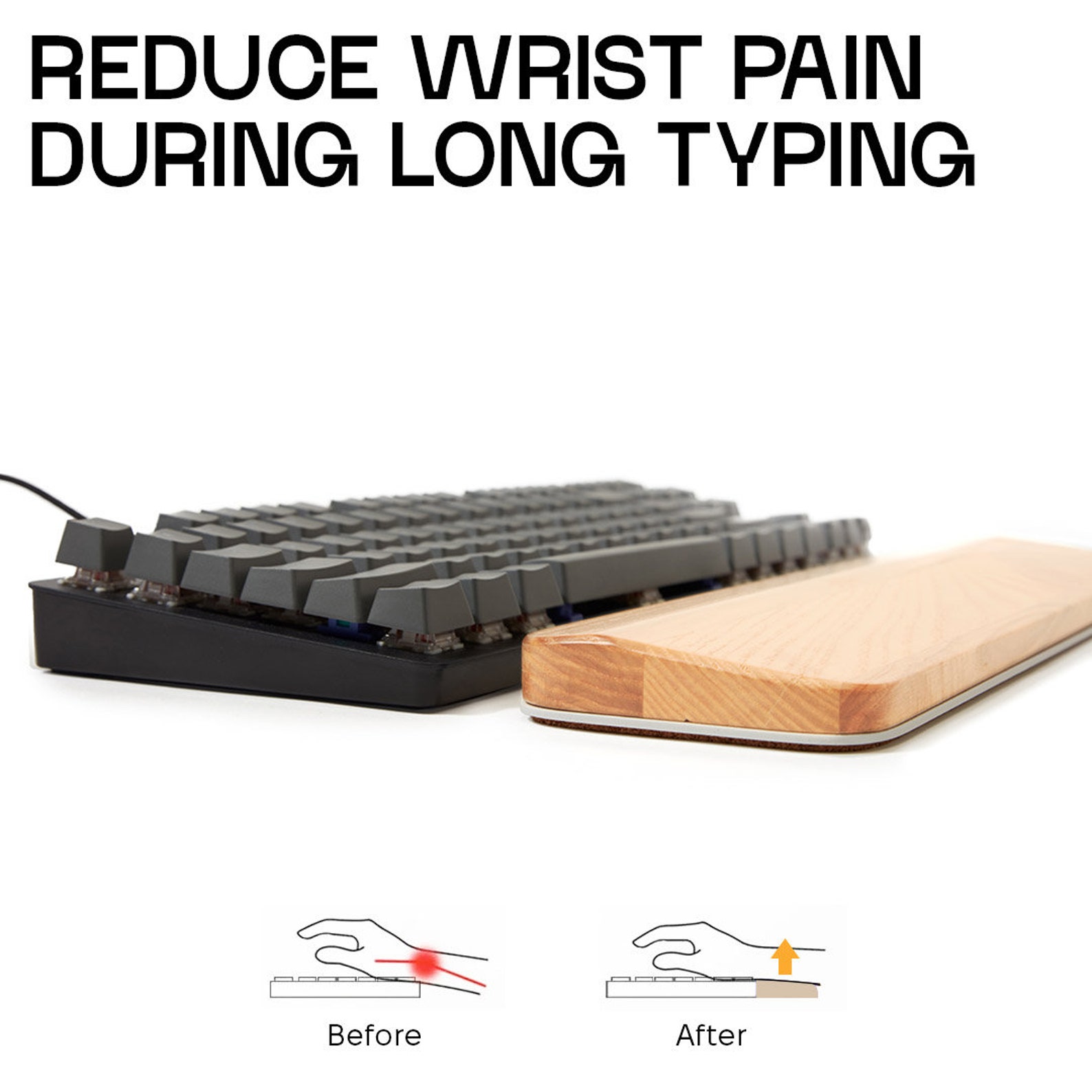 Wooden Keyboard Rest Wood Wrist Rest Keychron K2 K4 K6 K8 Etsy