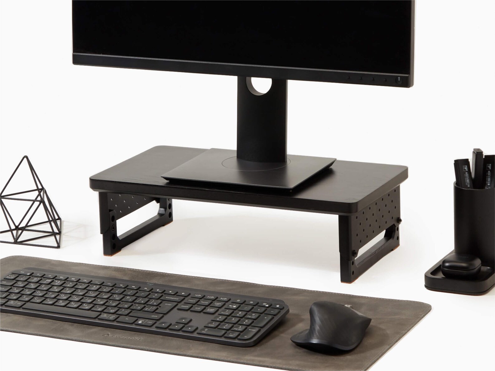 Wood Desk Riser Stand, Wooden Monitor Stand, Ergonomic PC Shelf ...