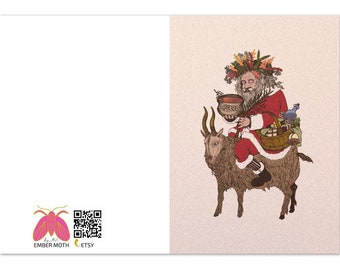 Pack of 10 Folded Cards with white envelopes - Wassail Holiday Card