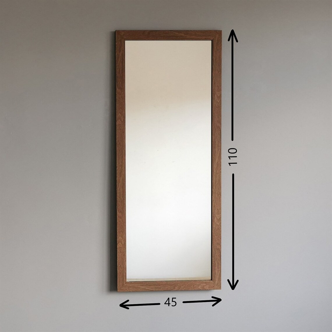 Mid Century Wood Full Length Mirror for Floor & Wall Rustic Etsy