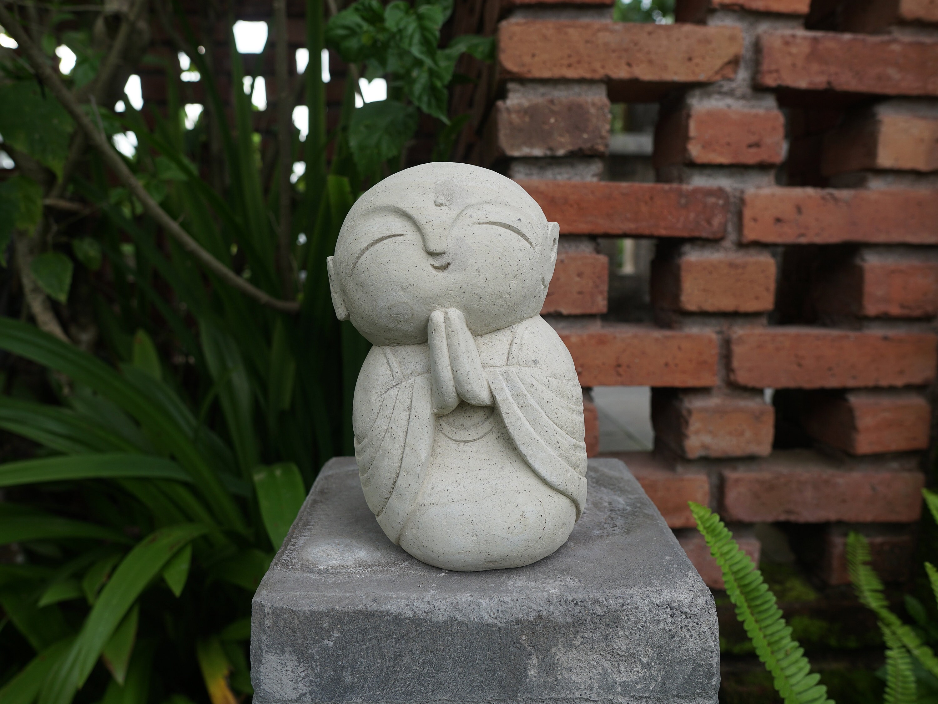 レリーフ 石仏 地蔵 仏像 仏教美術 残欠 江戸時代 新潟県 高さ約42cm