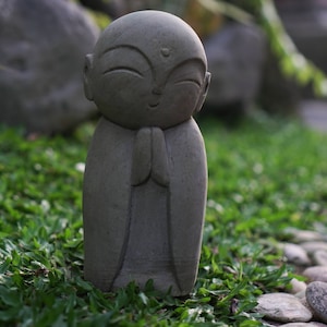 アメージングタイランド・グランドセール Large Japanese Jizo, Buddha Carving, Stone Jizo Statue, Jizo 置物