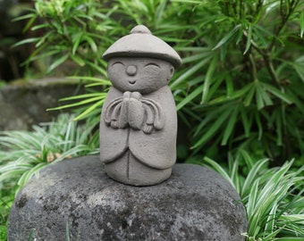 Buddha Jizo Sculpture, Jizo Statue, Japanese Jizo, Japanese Style, Culture, Stone Statue, Stone Carving, Handmade, Hand Carved, Garden Decor