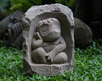 ヴィンテージ 河童木彫り置物（台座付き） – 1960年代 お土産 – 大分県