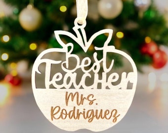 Teacher Christmas Gift Ornament Christmas Gift for Teacher, Teacher Appreciation Thank You Gift, Personalized Teacher Gift, End of Year Gift
