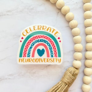 Autism Awareness CLEAR Sticker, Embrace Neurodiversity Sticker ...