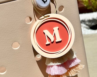 Bogg Bag Tag Keychain Personalized Acrylic Charm, Custom Beach Bag Accessories, Cute Beach Bag Tags, Acrylic Name Keychain, Diaper Bag Tags