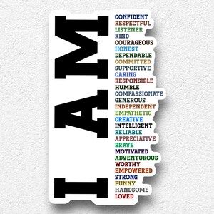 I Am Sticker, You Are Vinyl Sticker, Affirmation Christian Waterproof ...