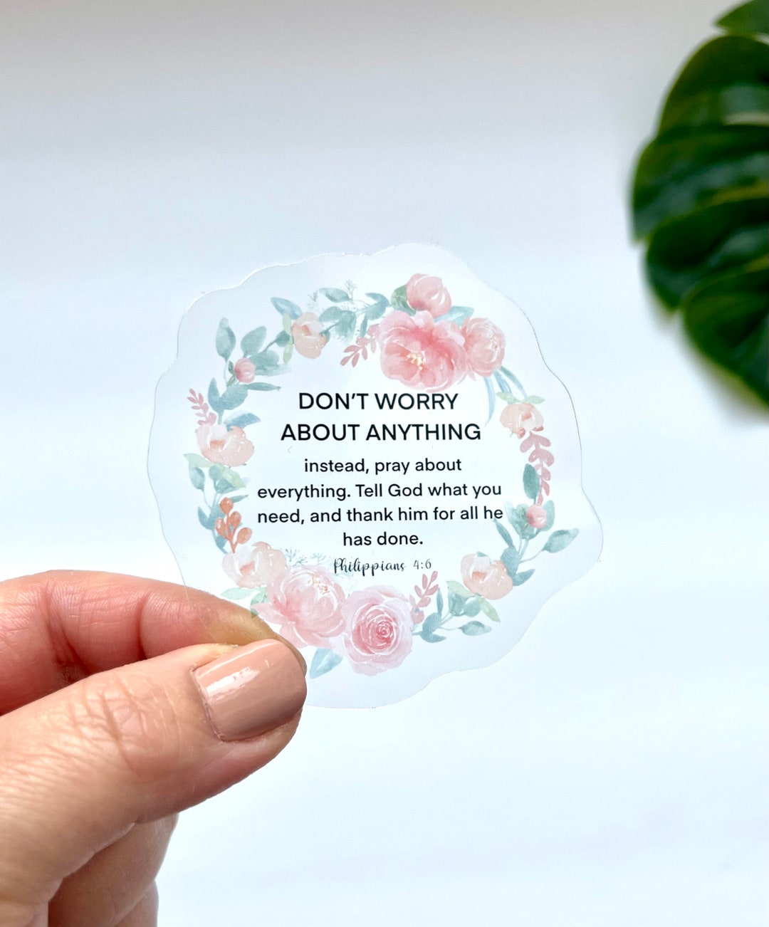 Don’t Worry About Anything Sticker, Faith Sticker, Philippians 4:6 ...